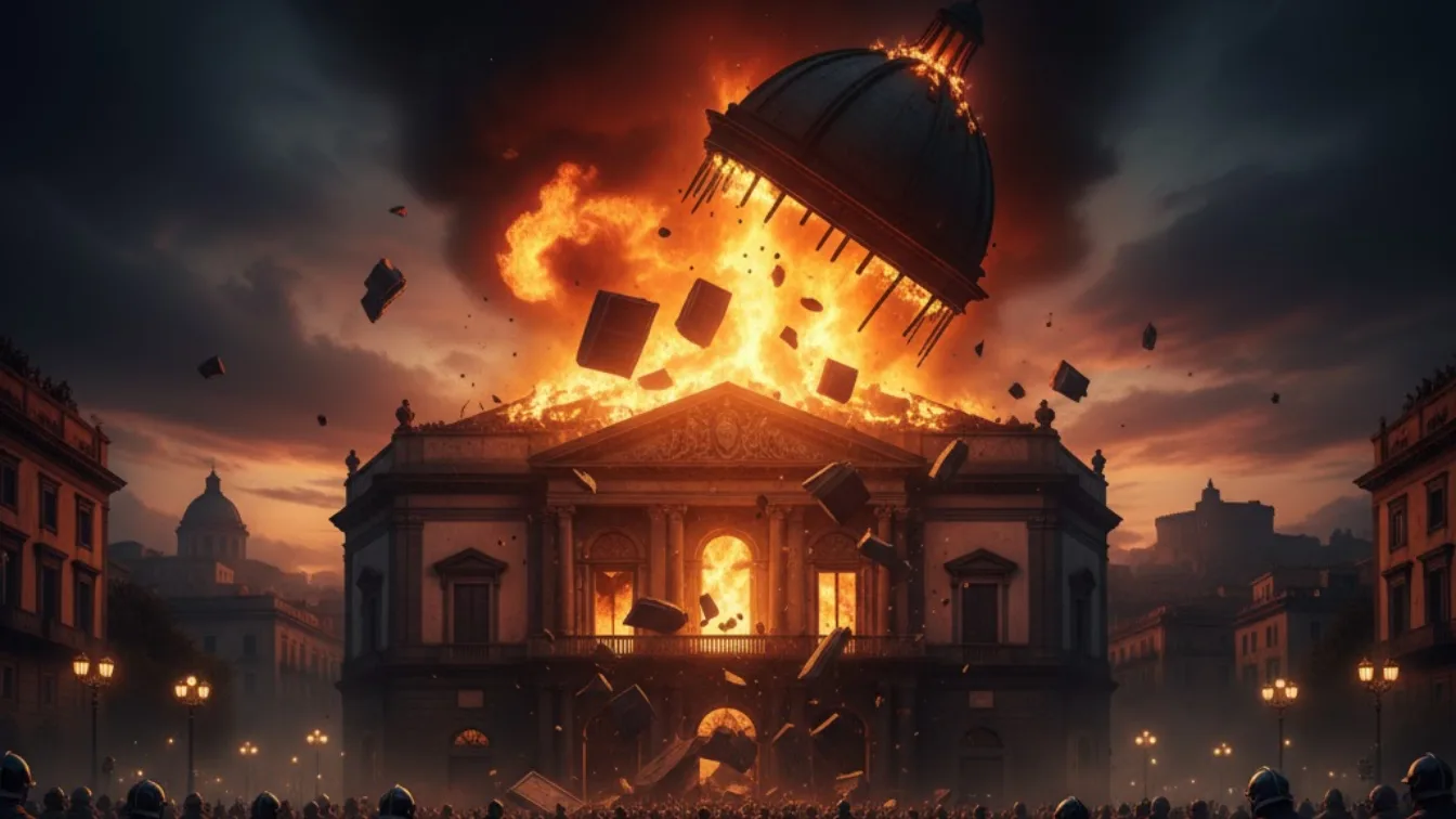 Napoli sotto shock: il crollo della cupola dello storico Teatro Sannazaro